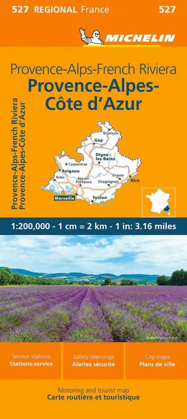 Michelin France blad 527: Provence-Alpes Cote d´Azur / Provence-Alps French Riviera