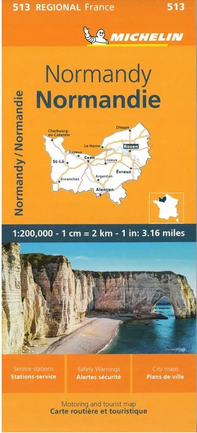 Michelin France blad 513:  Normandy / Normandie