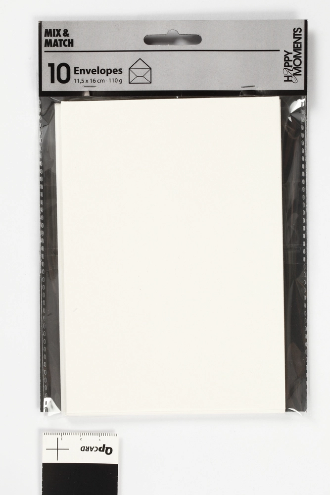 Kuvert - Kuvert Str. 11,5x16 Cm - 110 G - Råhvid - 10 Stk.