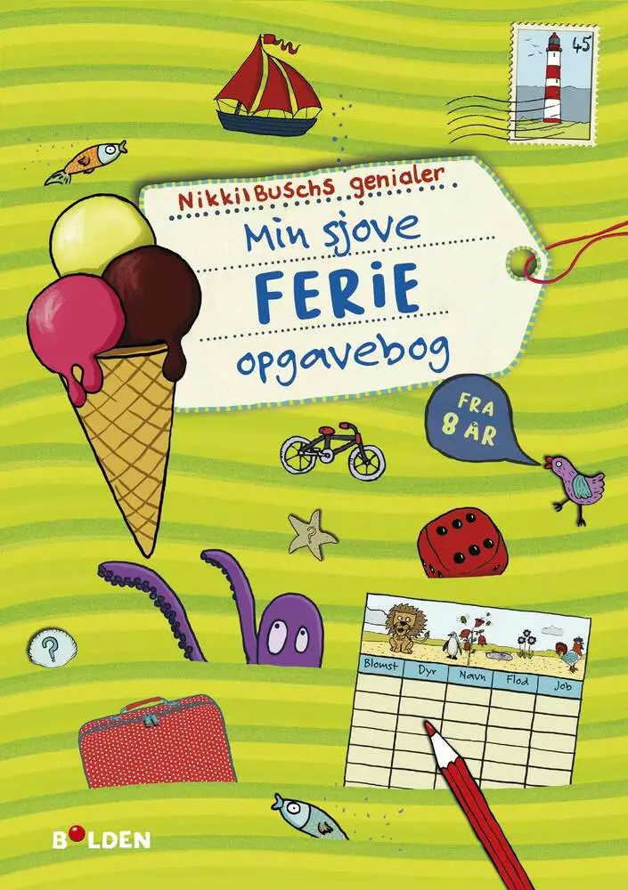 Billede af Min sjove ferie-opgavebog - fra 8 år