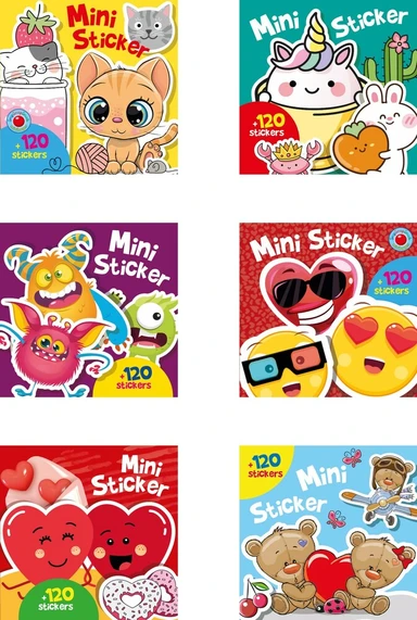 Snip Snap Snude: Mini stickers 1-6 (æske med 48 stk. ass. - pris pr. stk. ca. kr. 14,95