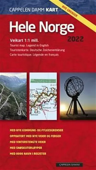 Hele Norge 2022 : veikart = tourist map = Touristenkarte = carte touristique