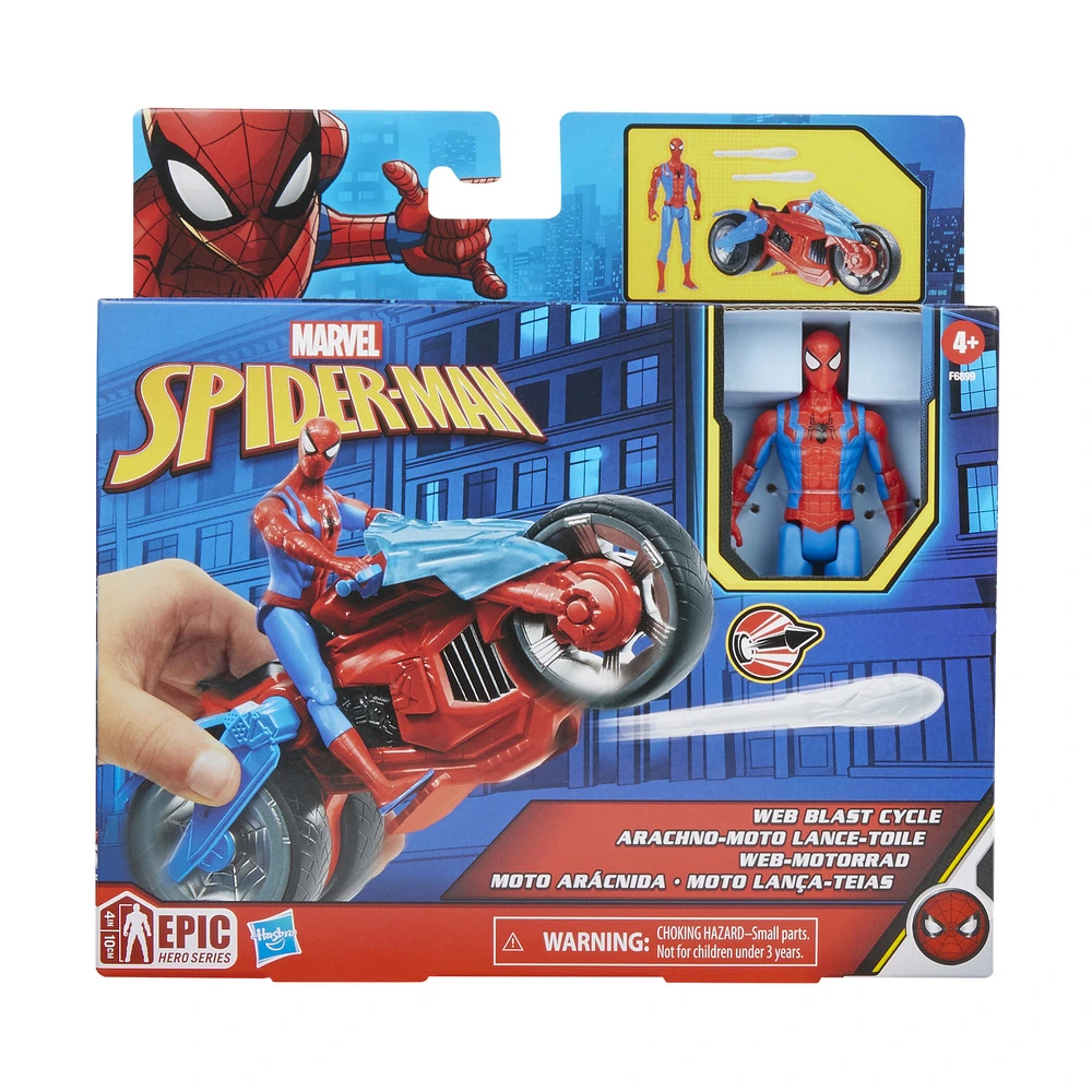 7: Spiderman køretøj og figur 10 cm