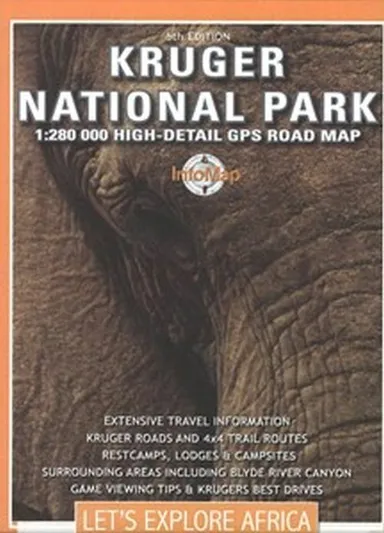 Kruger National Park High Detail GPS Road Map