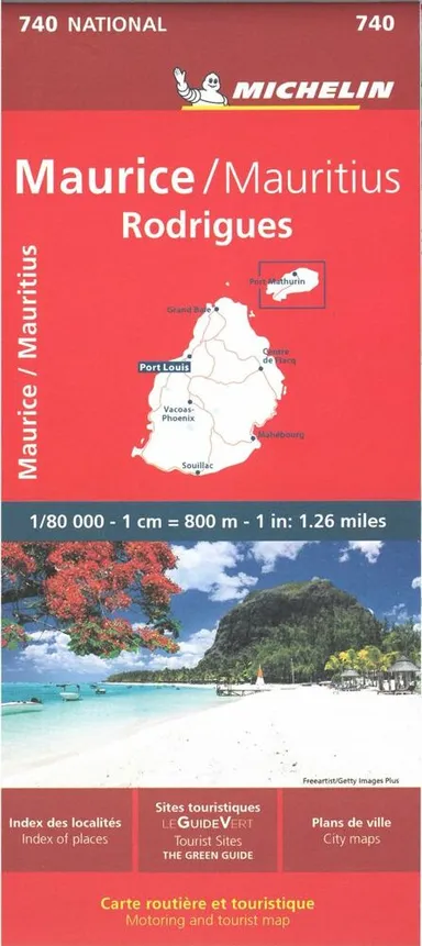 Mauritius - Rodrigues, Michelin National Map 740