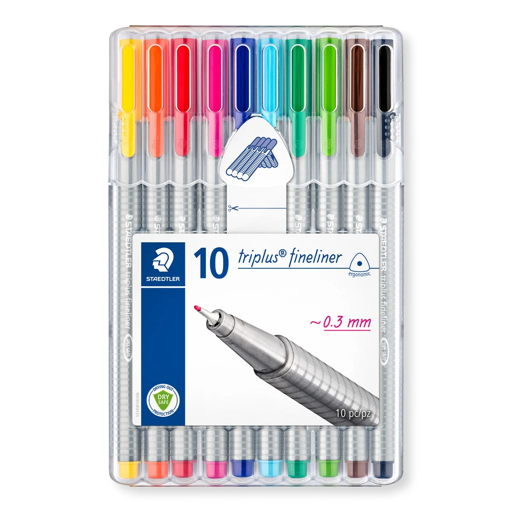 Fineliner Staedtler triplus 10 ass.