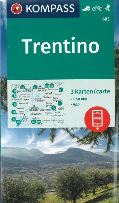 Trentino, Kompass Wandern, Rad & Skitouren 683