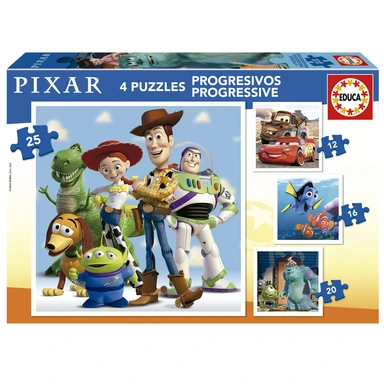 Puslespil Disney Pixar 12-16-20-25 brikker