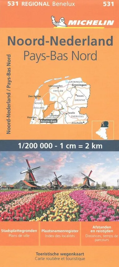 Michelin Benelux Blad 531: Holland North