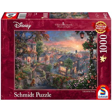 Puslespil Disney Lady and the Tramp 1000 brikker