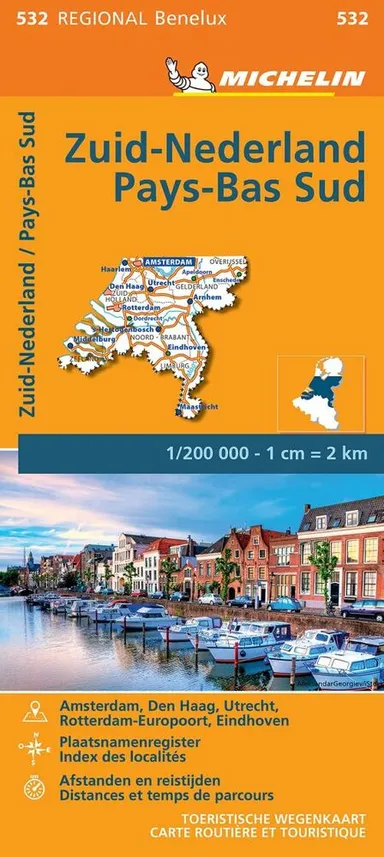Michelin Benelux Blad 532: Holland, South
