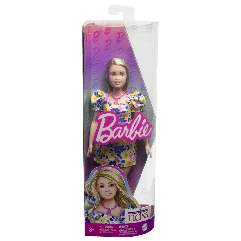 Barbie Fashionista Yellow Blue Floral (Down Syn)