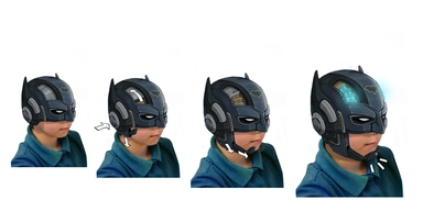 Batman Maske med Stemmeforvrænger