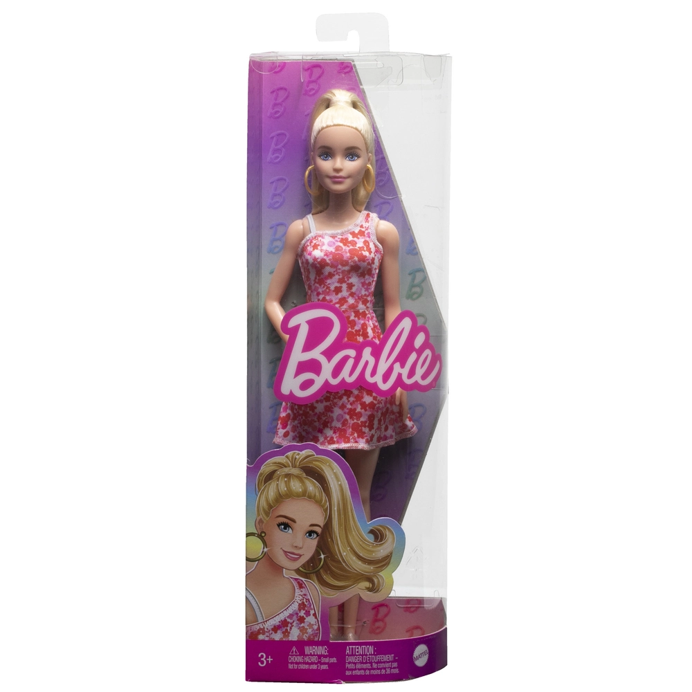 #3 - Barbie Fashionista Doll - Pink Floral Dress