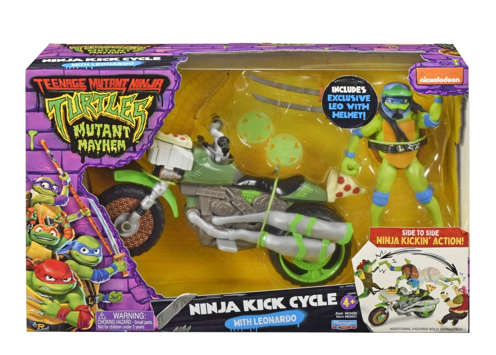Playmates Toys Turtles Mutant Mayhem - Vehicle with Figur - Leonardo