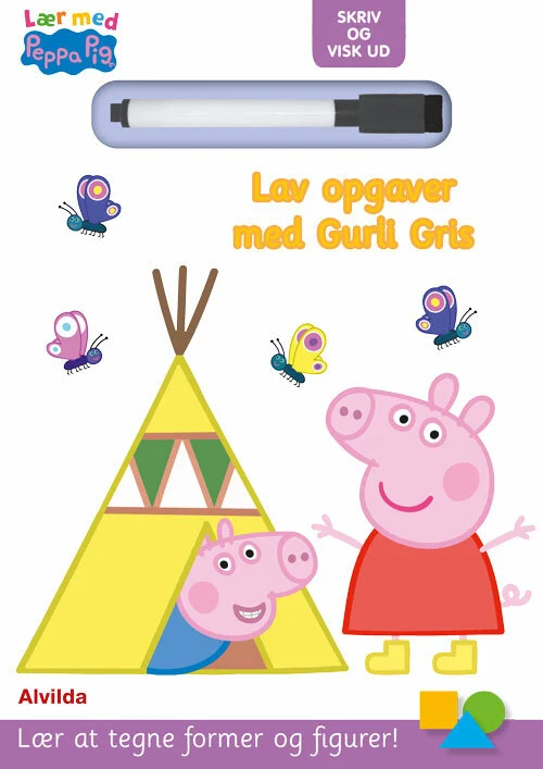 Billede af Peppa Pig - Lær med Gurli Gris - Skriv og visk ud - Lav opgaver med Gurli Gris
