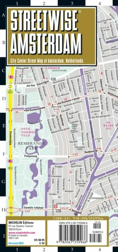 Billede af Amsterdam Streetwise Map (Laminated)
