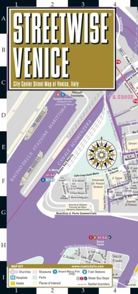 Billede af Venice Streetwise Map (Laminated)