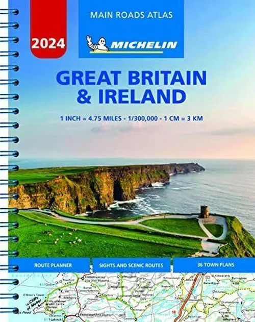 Billede af Great Britain & Ireland 2024: Mains Roads Atlas