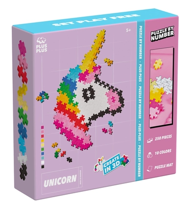 Plus-Plus Puzzle By Number Unicorn 250 stk