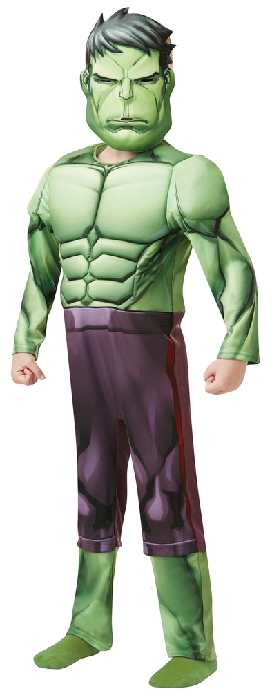 4: Hulk Deluxe udklædningsdragt og maske str. 3-4 år