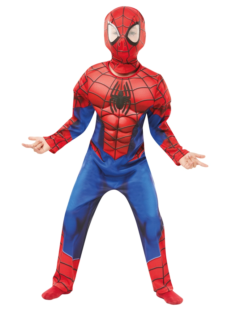 Spiderman Deluxe dragt med maske str. 3-4 år