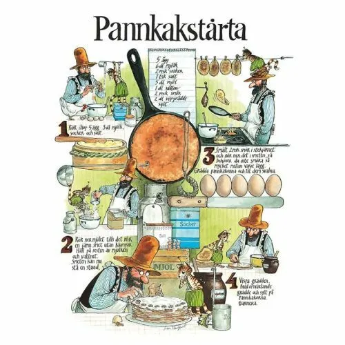 Pannkakstårtan m/opskrift - plakat