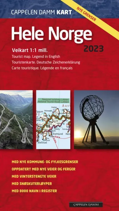 Hele Norge 2023 : veikart = tourist map = Touristenkarte = carte touristique