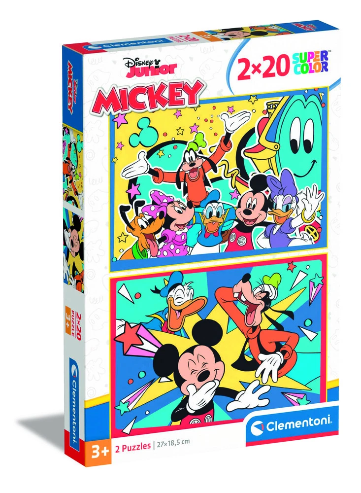 7: Puslespil Mickey New 2 X 20 brikker