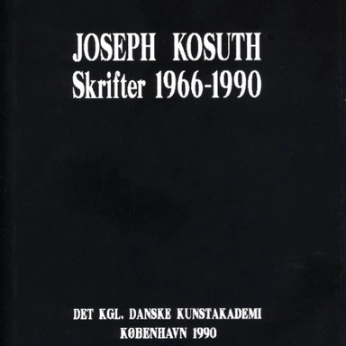 Joseph Kosuth Skrifter 1966-1990