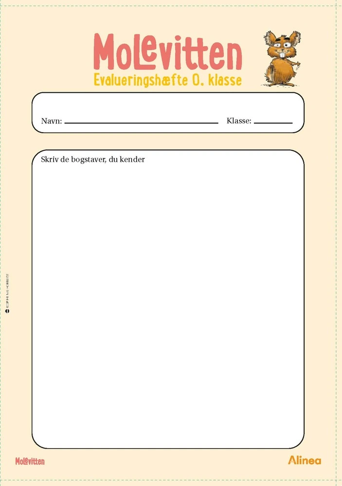 Billede af Molevitten, 0. kl., Evalueringshæfte