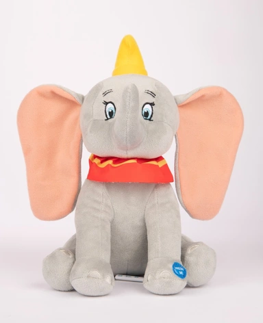 Dumbo siddende bamse med lyd 20 cm