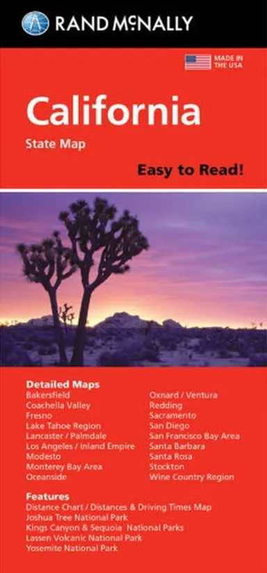 Rand McNally Easy to Read State Map California