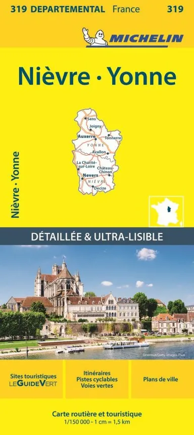 France blad 319: Nievre, Yonne 1:150.000
