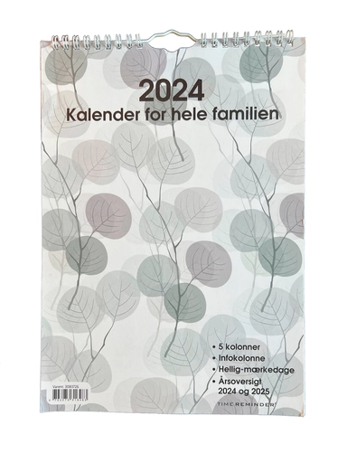 Familiekalender 2024 A4 5 personer