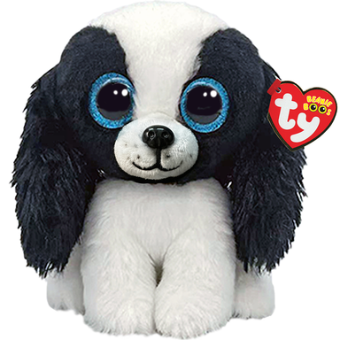 Ty Beanie Boos SISSY sort/hvid hund 15 cm