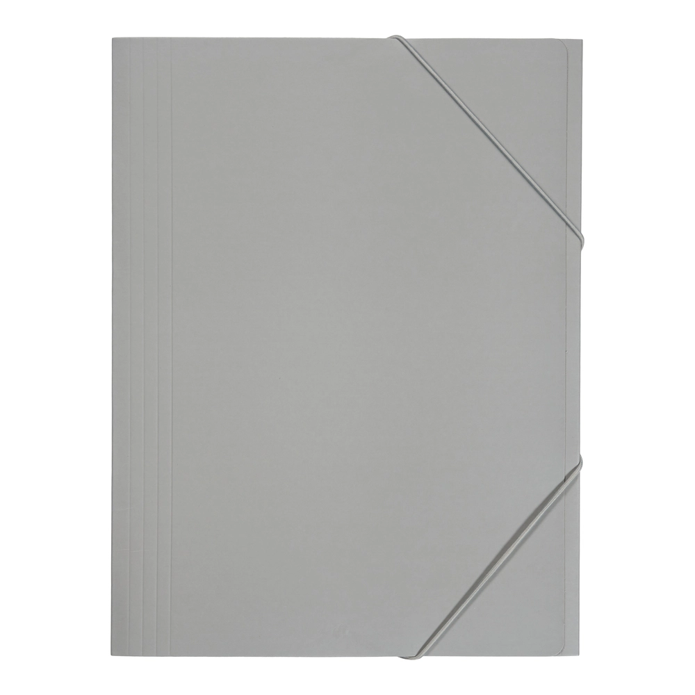 Elastikmappe karton grå A4