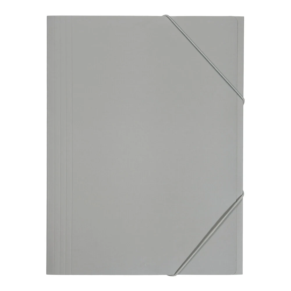 Elastikmappe karton grå A4