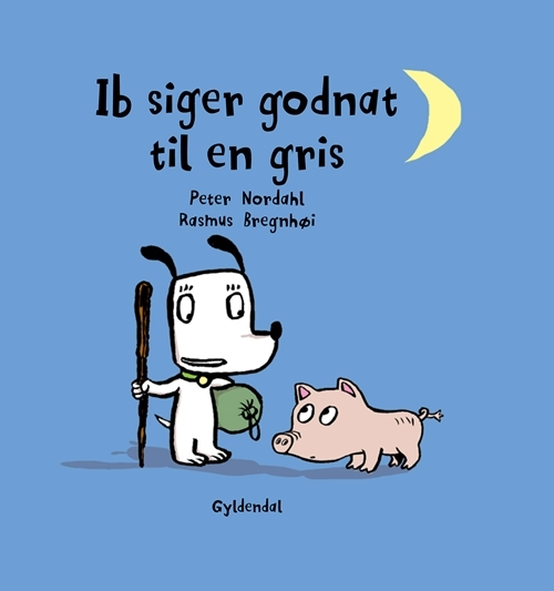 Billede af Ib siger godnat til en gris
