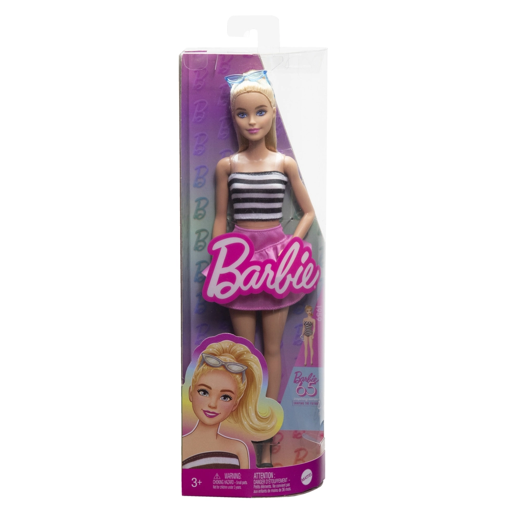 Barbie Fashionista Dukke Sort/Hvid Kjole