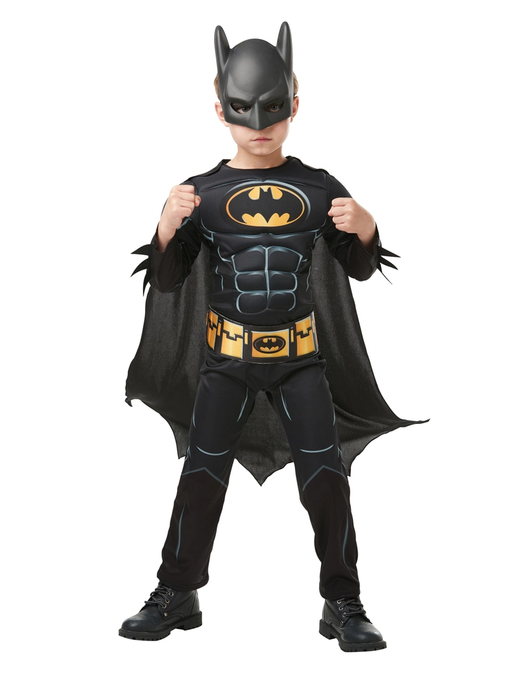 Batman Deluxe udklædningsdragt og maske str. 3-4 år