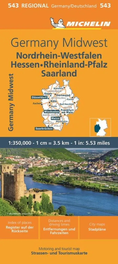 Germany Midwest - Michelin Regional Map 543