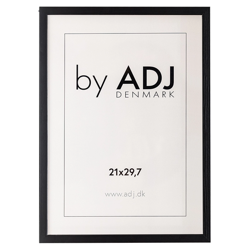 Ramme Sort Fyrretræ 21 X 29,7 Cm M/Glas 11 Mm Ramme