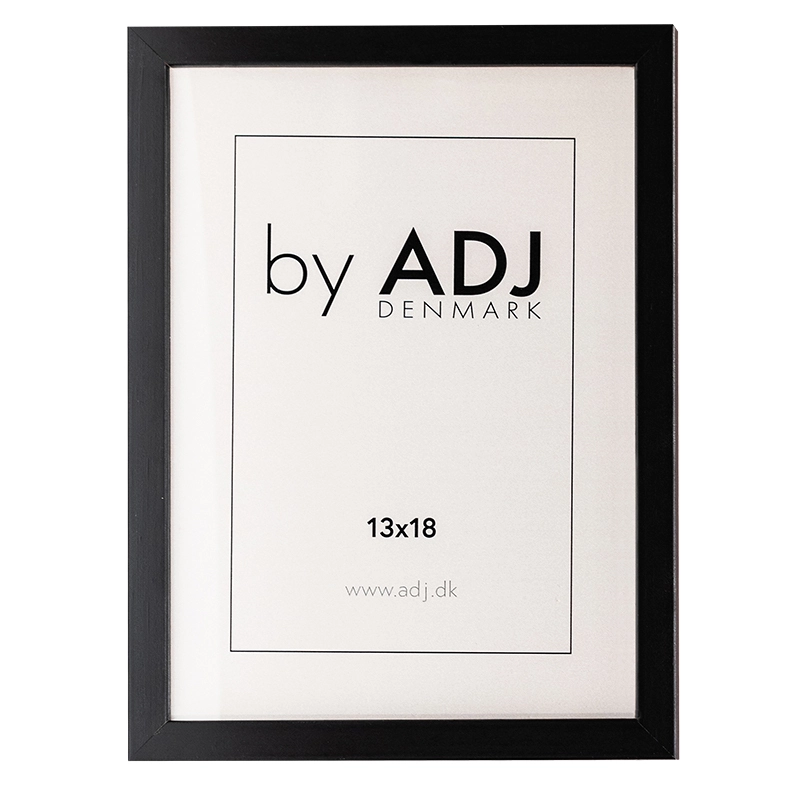 Ramme Sort Fyrretræ 13 X 18 Cm M/Glas 11 Mm Ramme