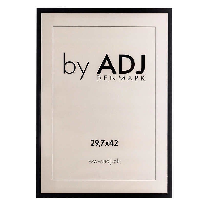 Ramme Sort Fyrretræ 29,7 X 42 Cm M/Glas 11 Mm Ramme