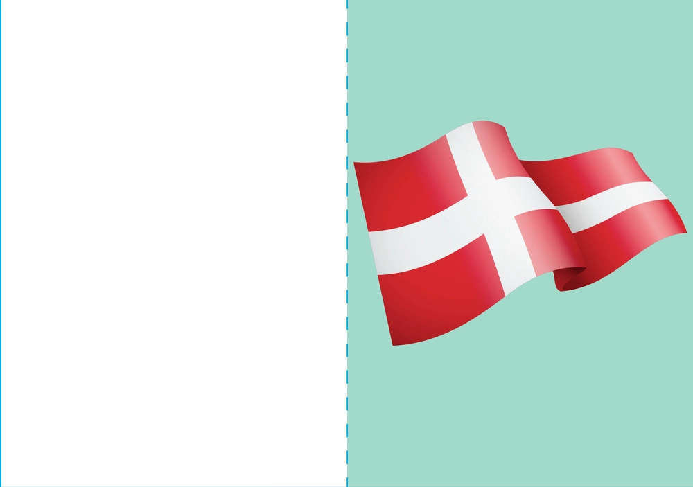 Kort 4/4 m/konvolutter flag/balloner