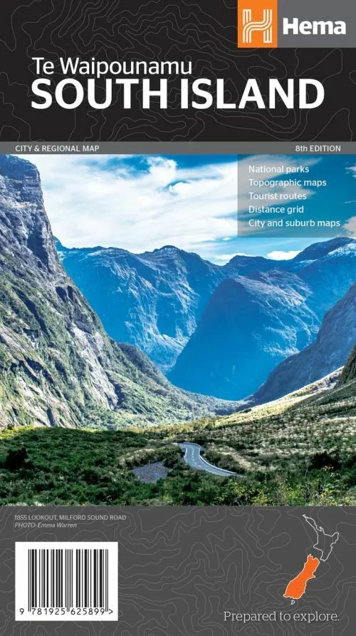 Billede af New Zealand: South Island Map