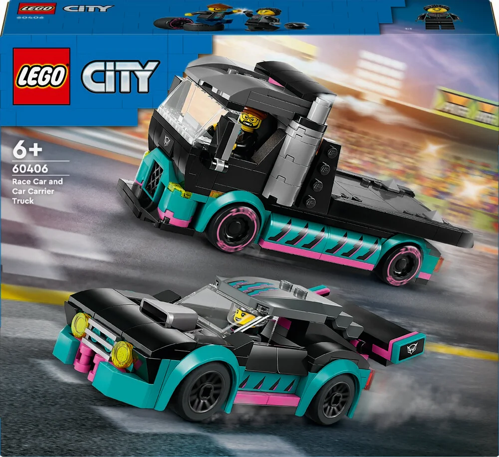 5: 60406 LEGO City Great Vehicles Racerbil og biltransporter