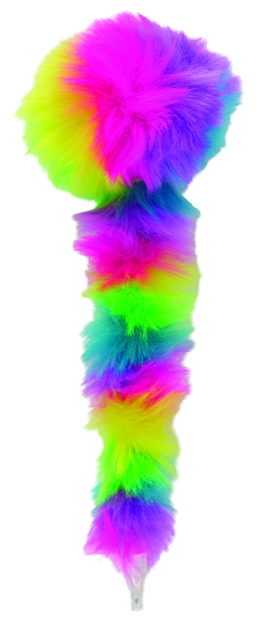 Kuglepen fluffy rainbow