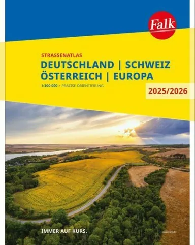 Deutschland, Schweiz, Österreich, Falk Strassenatlas 2025/2026